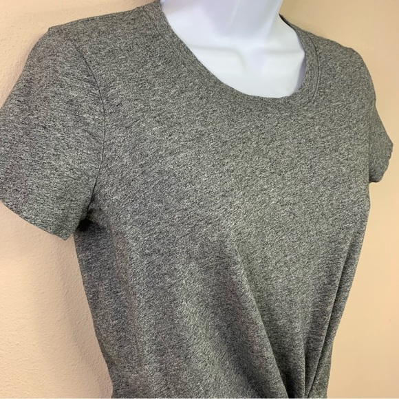 XS Madewell Grey Heather Short Sleeve Cropped T Shirt Extra Small 0 2 Stretch - Picture 7 of 8